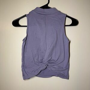 Dynamic Lavender Twist Cropped Tank Top